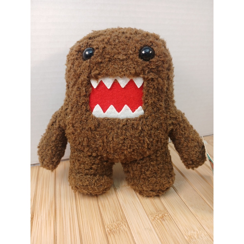 Domo Kun Plush 6.5 inch Brown Fuzzy Stuffed Animal Nanco 2011 NHK Licensed NWT